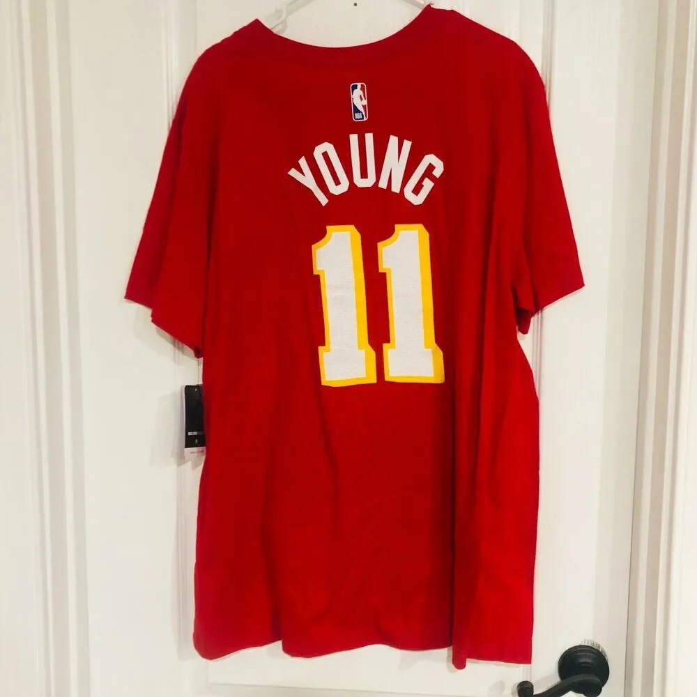 Nike Atlanta Hawks Trae Young‎ 11 NBA Name & Number T-Shirt Red Mens XXL NWT